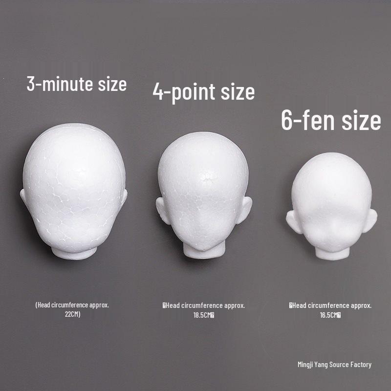 Handmade Doll Stand & Wig Display with Separate Styrofoam Base & Foam Particles