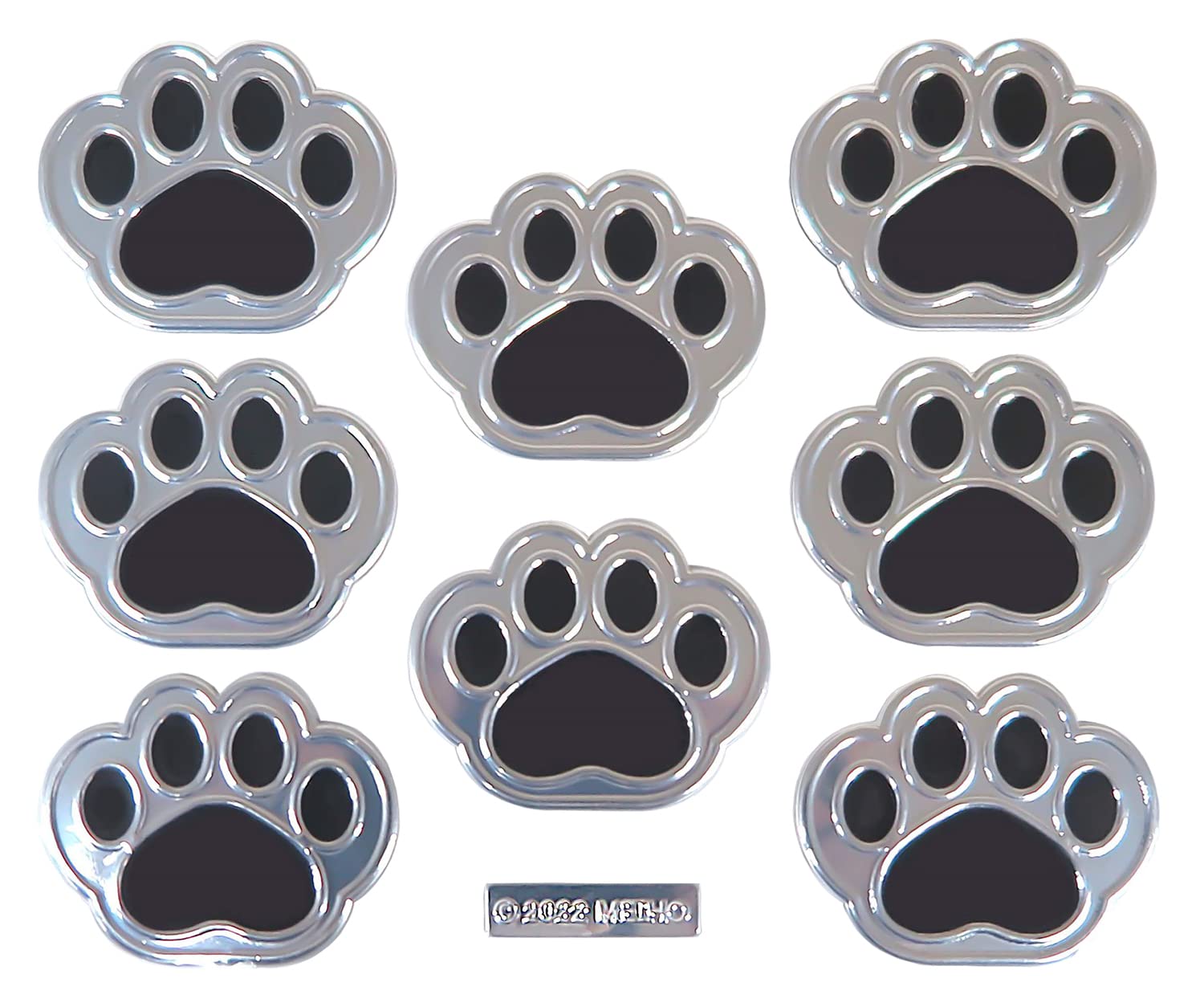 

MEIHO Paw Emblem Sticker Silver & Black ME119 чёрный