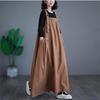 Übergroßer Herbst Denim Langes Träger Latzkleid Ärmellos Mode Damenkleider Lässig Locker Slip Damenkleid