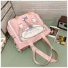 The new schoolbag is high-value, fresh and sweet, macaron-colored make-up bag, junior high school students, light travel, and large-capacity backpack.