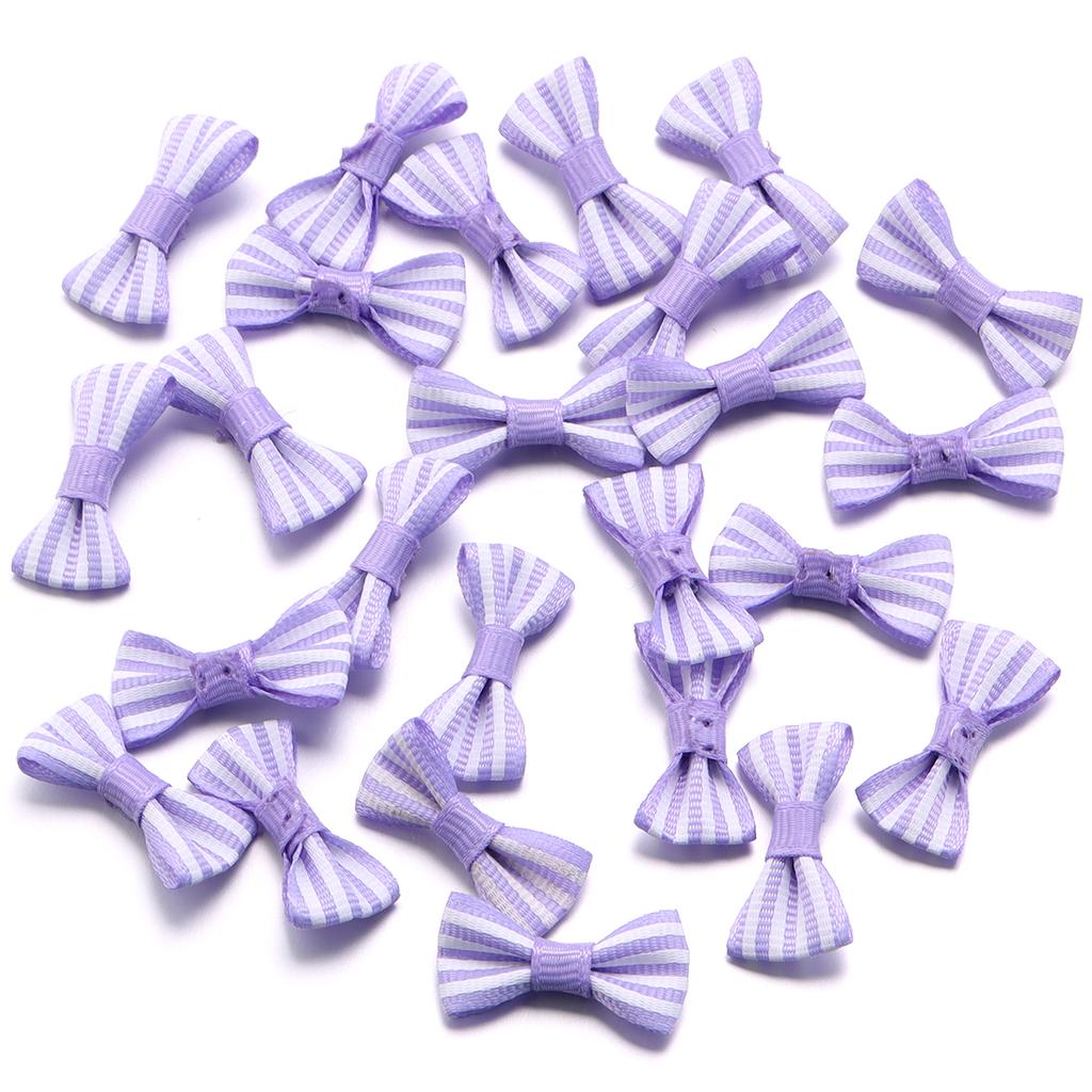 50pcs/Lot Striped Bows Polyester Ribbon Bows Handmade Bows For Jewelry Making DIY Hair Clip Headband Clothing Crafts Decoration
