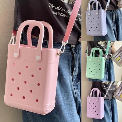 EVA Waterproof Beach Bag Picnic Storage Basket Summer Beach Pool Handbag for Girl Kid Casual Fashion Beach Tote Bag Gift