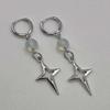 1 Pair Stainless Steel Opal Star Earrings Featuring Comfortable Fit and Easy Cleaning for Sensitive Skin Wear