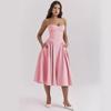 Summer skirt new retro long dress court style dopamine wear suspender dress women