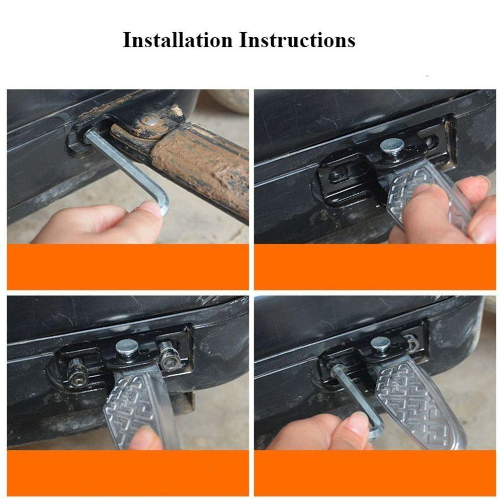 Thickened Aluminum Zinc Zinc Alloy Electric Vehicle Pedal Foldable Footrest  Vehicles Accessories