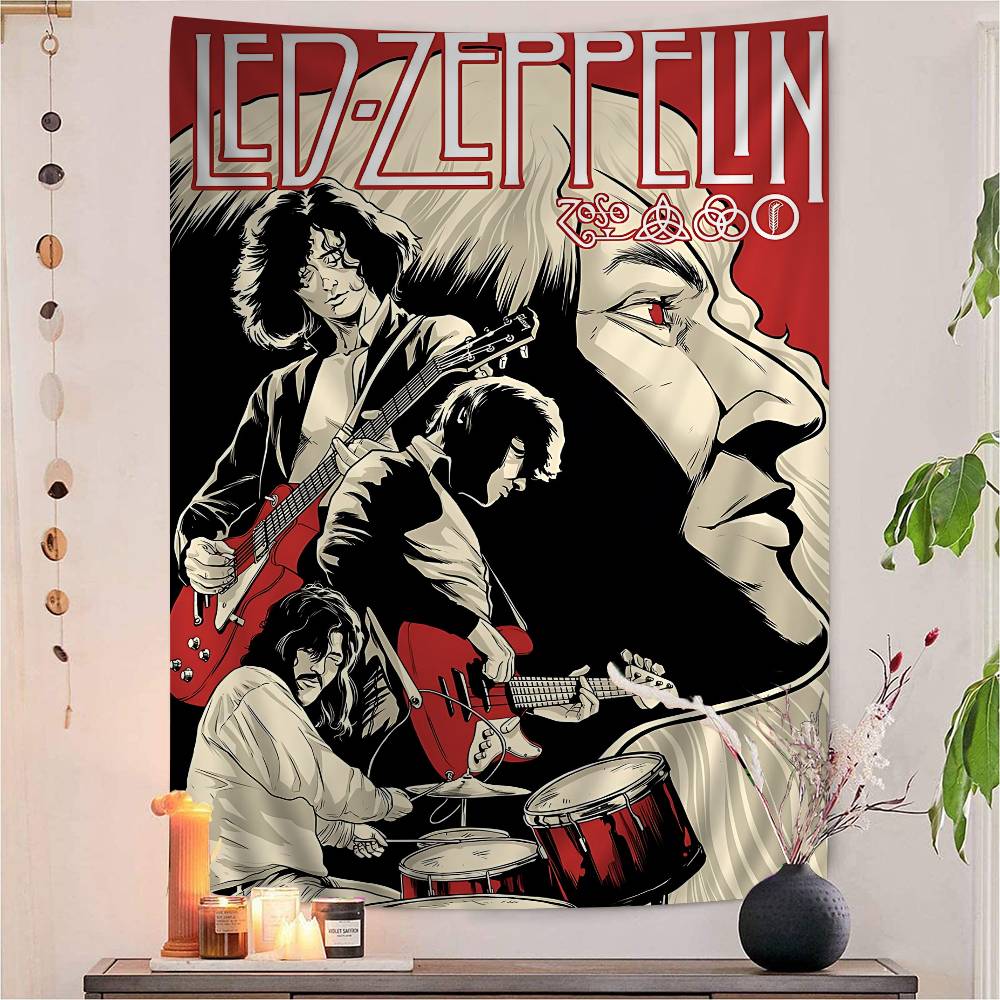 

Band LLed ZZeppelin Colorful Tapestry Wall Hanging Bohemian Wall Tapestries Mandala Wall Hanging Sheets 74x94cm(29x37in)