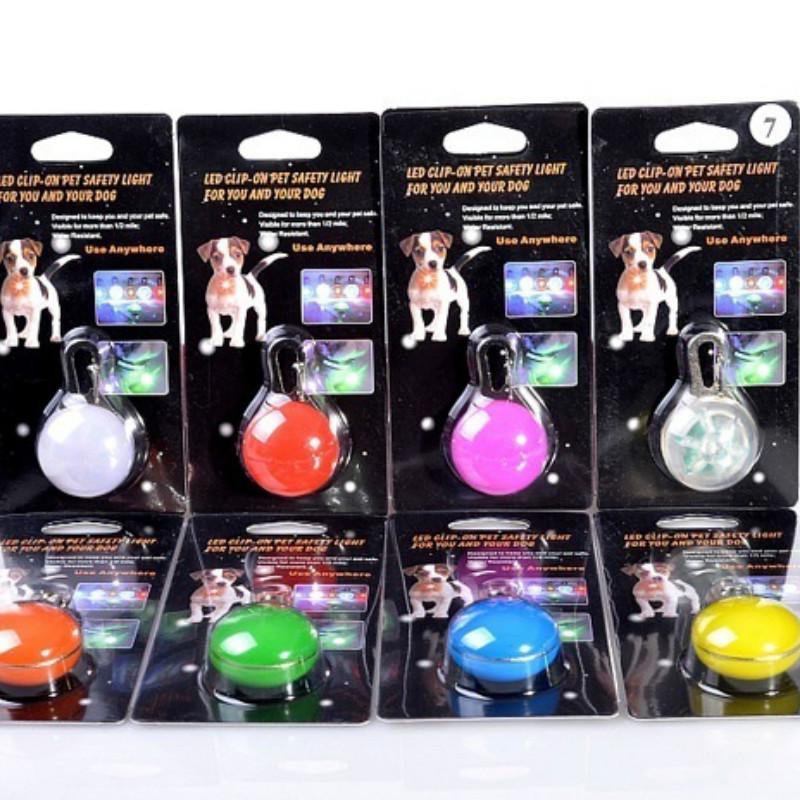 1 STKS Hond Knipperende LED Anti-verloren Hanger Clip-on Ronde Kraag Dierbenodigdheden