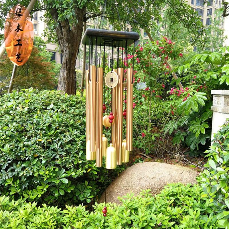 Antique Wind Chime Copper Tube Wind Chime Outdoor Garden Door Hanging Decor Copper Multitube Bell Wind Chime Home