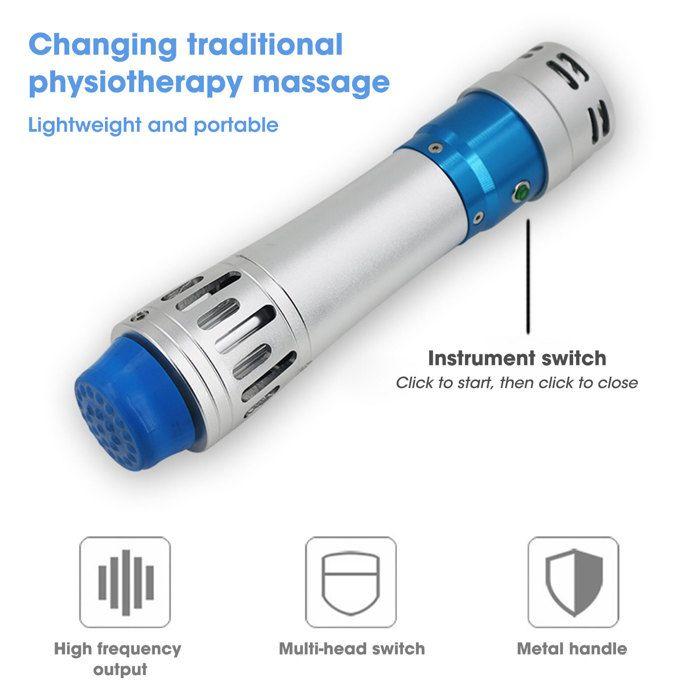 Shockwave Massage Device, Professional Body Care Relief Massager with 7 Care Heads, 16 Frequencies and 12 Levels