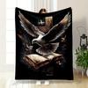A Dove with Open Wings Over a Cross and an Open Book In a Spiritual Theme. for All Seasons Blanket Lunch Break Throw Gift