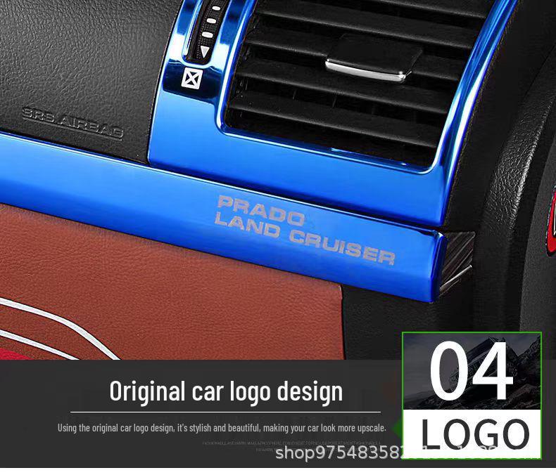 Front Air Vent Trim for Toyota Prado 10-23: Domineering Center Console Decor