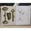 Woman Roller Jade 3-piece Set Massager Face Eyes Neck Forehead Beauty Scraping Pebble Facial Massage Stick