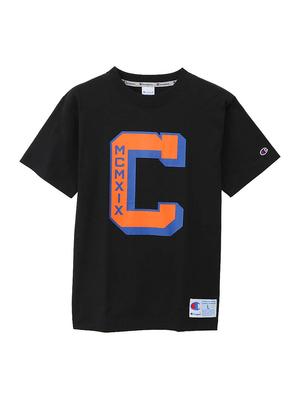 Champion Short Sleeve Graphic Alphabet Jock Size L Men's T-Shirt, 100% Cotton, Print, Tag, Black, (C3-P311)