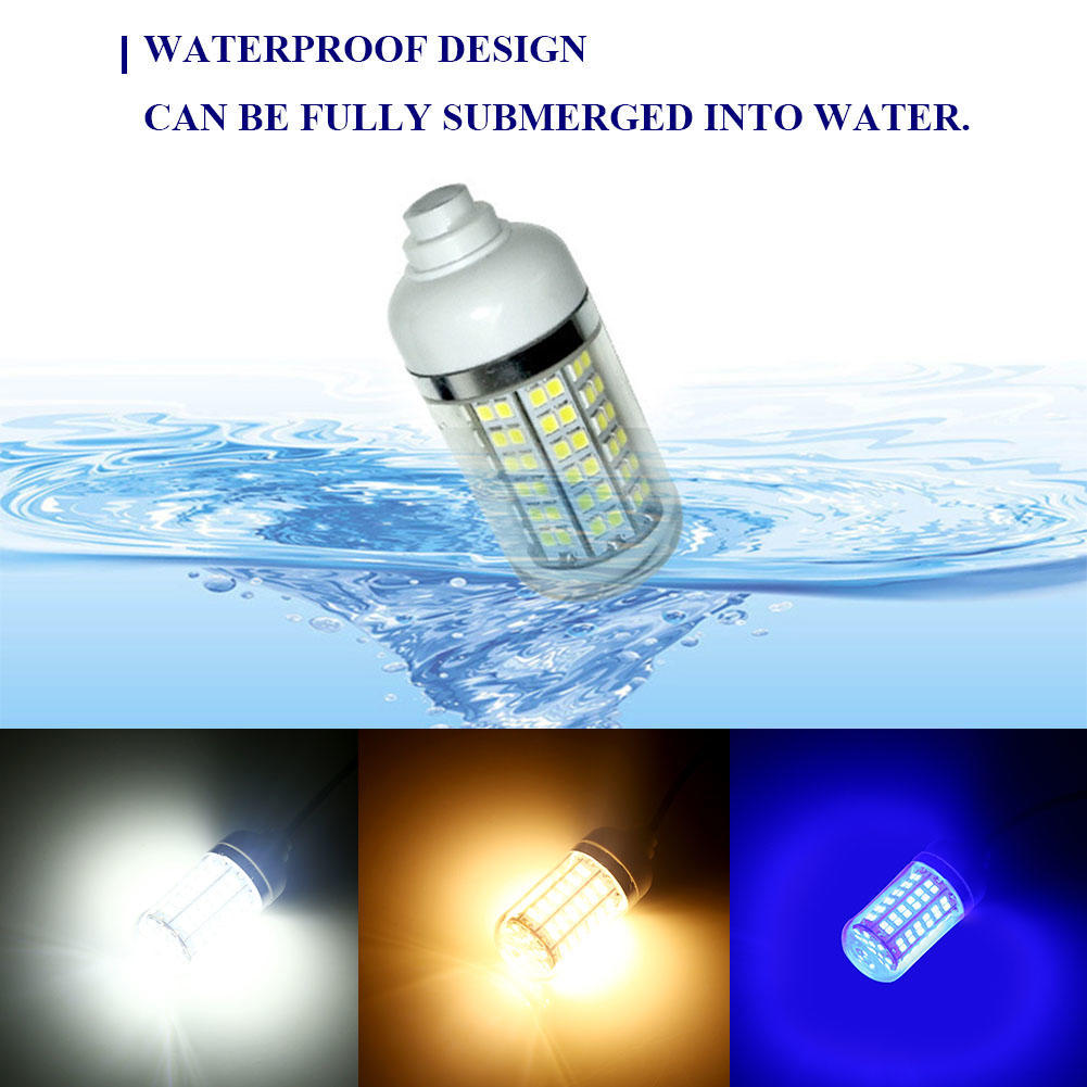 12V Outdoor LED Submersible Underwater Night Boat Fishing Light Lamp