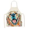 Hot Sale Cartoon Anime Pet Dog Dog Sleeveless Apron Drawing Graffiti Kitchen Anti-fouling Creative Linen Apron