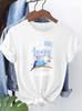 Womens Tshirt Just A Girl Who Loves Budgets Printed Round Neck Warm Healing Casual Trend Daily Easy Versatile Womens Top