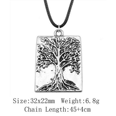 Valentine's Day Neck Decoration Tree Of Life Tree Necklace Leather Chain 45cm Cheap Things Choker Neck