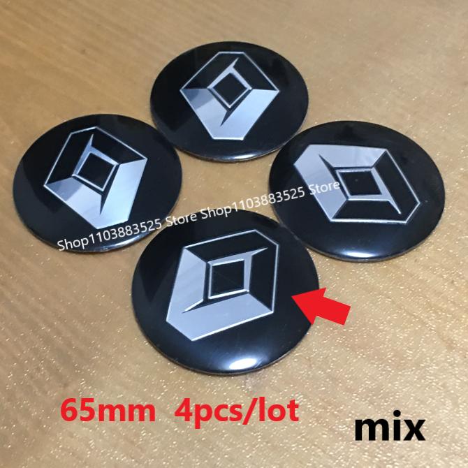 4pcs 56/60/65mm Wheel Center Hubcap Badge Stickers for Renault Captur Megane 2 3 4 Clio Arkana Laguna MK4 Duster Fluence Logan
