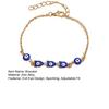 Evil Eye Bracelet Hand of Fatima Women Bracelet Adjustable Chain Blue Evil Eye