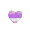 Cute Personalization Color Heart Shaped Fluff Pompomy Keychain Pendant Car Backpack Accessories Key Ring Boys and Girls Gift