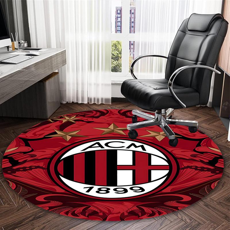 1pc A-AC Milan Carpet, Round Rug, Comfortable, Suitable for Entryways, Living Rooms, Office, And Bedrooms, Christmas Decoration