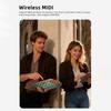 Summina MIDI Controller, 16 RGB Pads, 8 Knobs, 6 Customizable Buttons, Wireless Rechargeable 2000mAh Battery, USB MIDI Connectivity, for Music Product