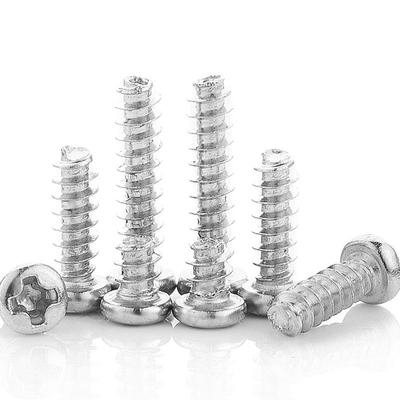 304 Stainless Steel Pan Head Cross Flat Tail Self-Tapping Screws