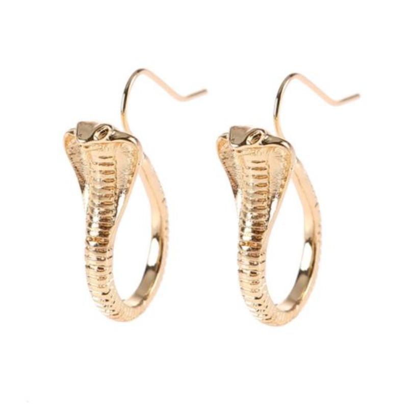 Винтажные женские геометрические серьги в форме змеи, висячие серьги-крючки, вечерние ювелирные изделия, подарок золотистый