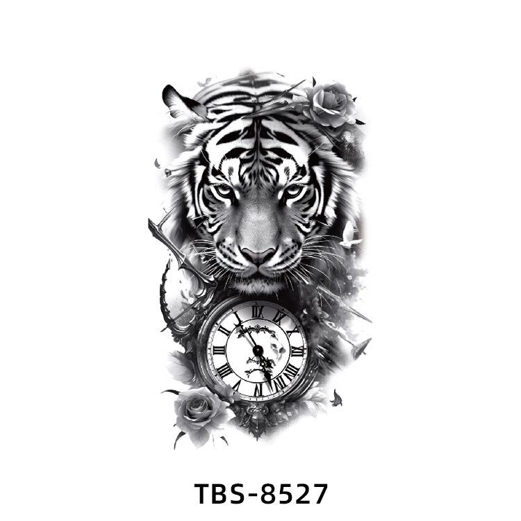 Realistiska Djurtotem Tatuering Klistermärken: Drake, Fenix, Tiger, Varg