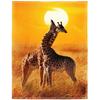 Giraffe Print Blanket Flannel Blanket for Sofa Office Bed Camping Travel Gift Blanket