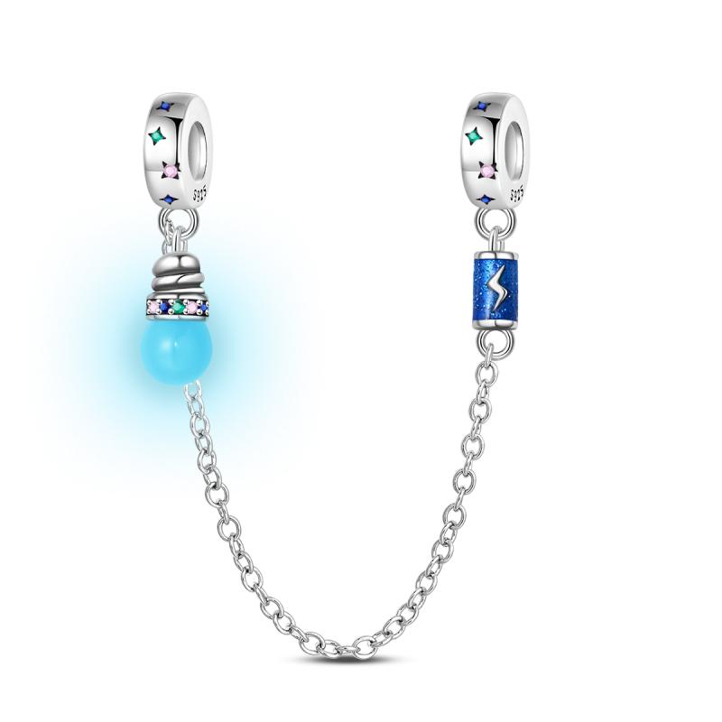 Copper Clasp Copper Cz Pave Clip Charms Daisy Beads Stopper Safety Chain Fit Original Bangle Bracelet Jewelry Clip