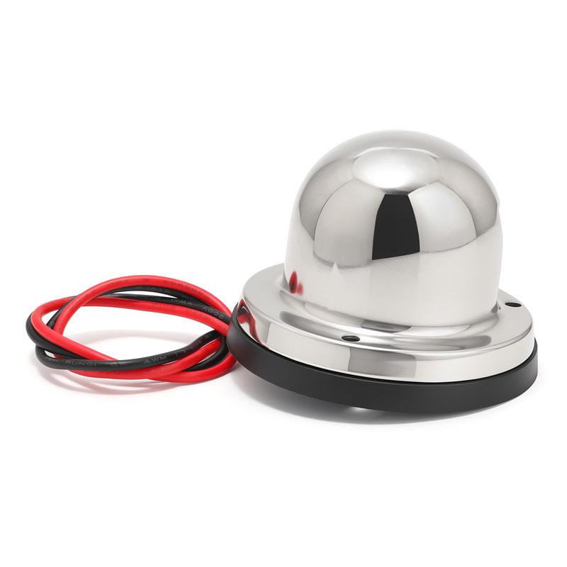 QC 12V Warning Signal Light Stainless Steel 1pc Red Green LED Navigation Lights Sailing Lamp for Marine Yacht
