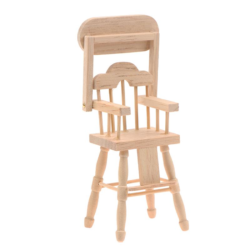 1:12 Dollhouse Mini Dining Chair High Chair Baby Dining Chair Kichen Decor Toy