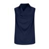 Modisches farbiges Kragen-Ärmelloses Hemd für Damen Sommer Business Casual Top