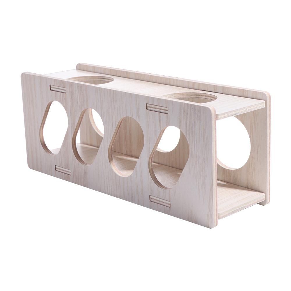 Small Animals Natural Hamster Wooden Tunnel Funny Exploring Secret Peep Shed Gym Exercise Climbing Hideout Ferret