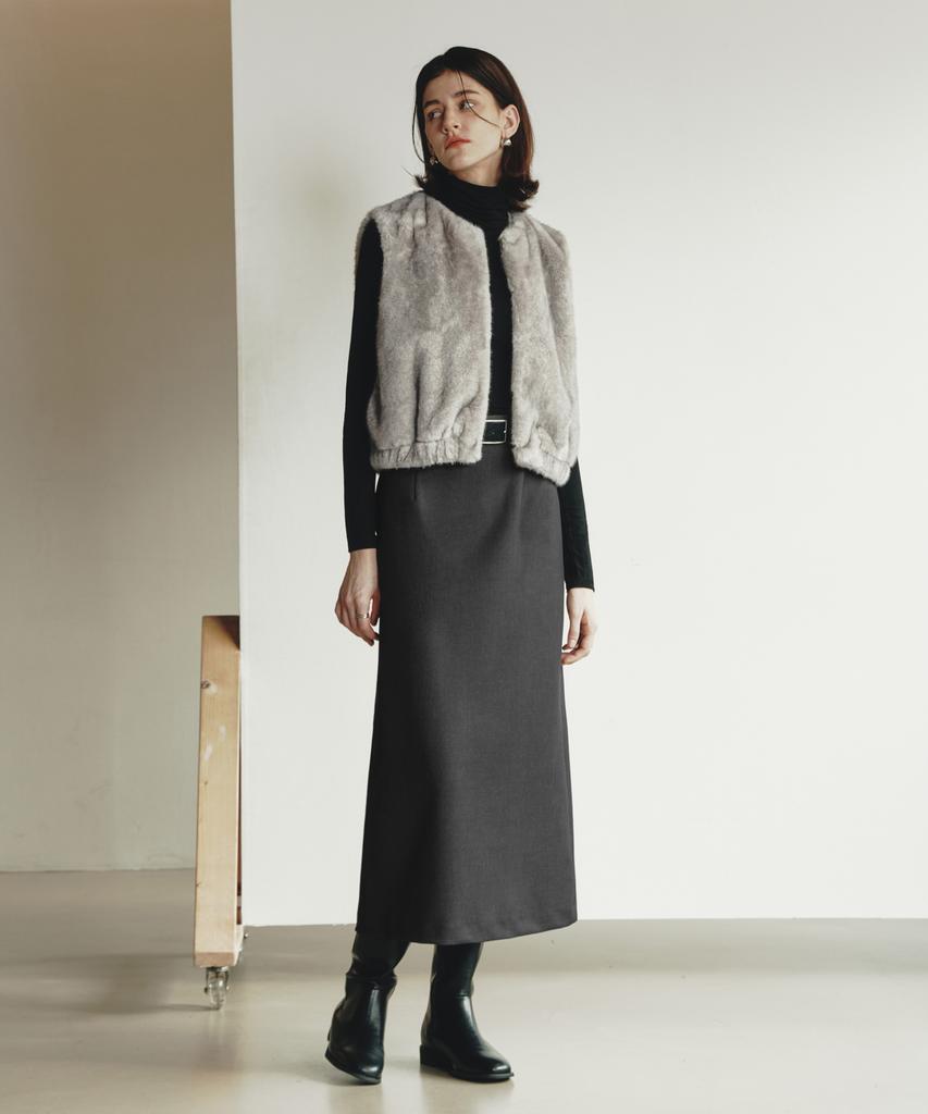 Zero Street Lezero Basic Long Skirt / Charcoal