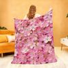 Refreshing Summer Flower Blanket Soft Throw Blanket for Home Bedroom Bed Sofa Picnic Travel Office Rest Cover Blanket Gift