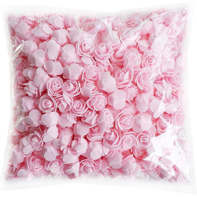 

50/100/200Pcs Artificial Rose Flowers 3.5CM Fake Flower Head for Home Room Decor Party Wedding Marriage Decoration Accessories 50Pcs світло-рожевий колір