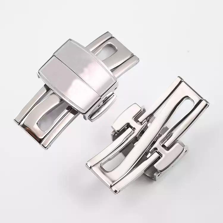 316L Stainless Steel Folding Buckle For Patek Strap For Philippe Butterfly Clasp PP Quality Deployment Button 18mm