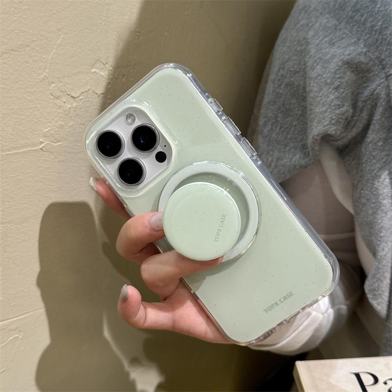 Fashion Macaron Cute Color Magnetic Phone Case For iPhone 16 Pro 15 14 17 Pro Max Back Cover with Stand Holder Cases for Magsafe