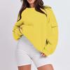 Women's Fashion Casual Solid Color Autumn And Winter Loose Round Neck With Pocket Pullover Sweatshirt Top
