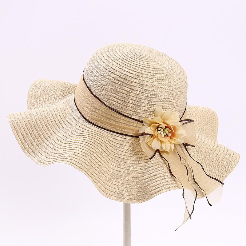 Sunflower Wide Brim Straw Hat For Women With Sun Protection And Neck Coverage For Summer Outdoor Activities