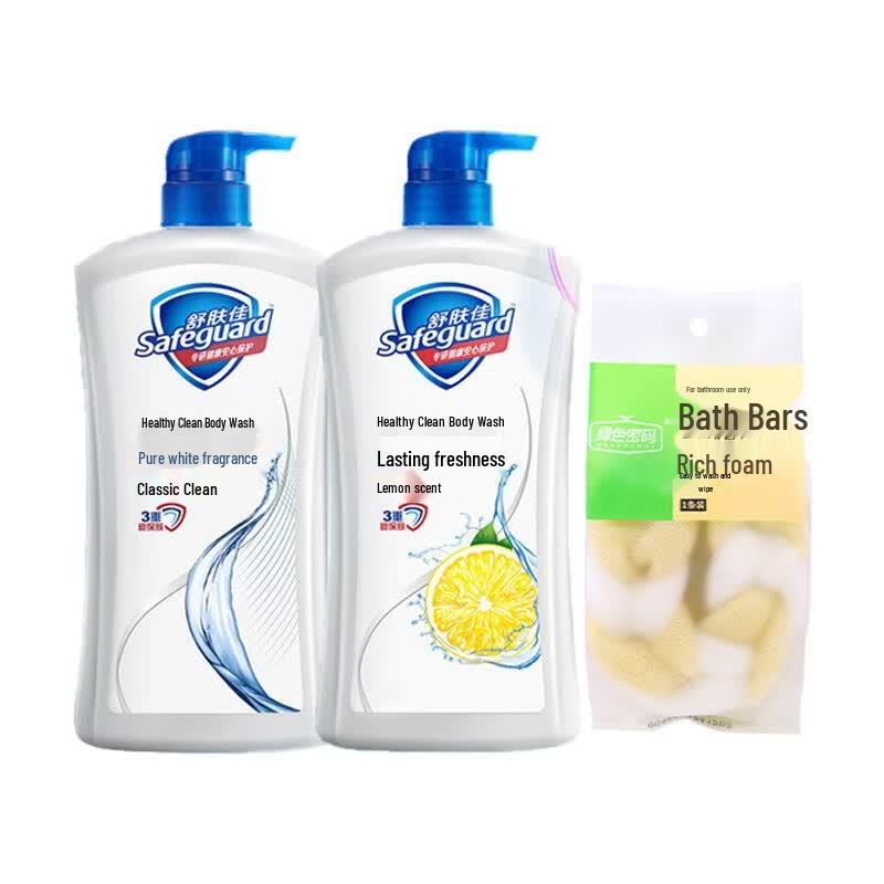 Safeguard Body Wash Duo Pack: Fresh Scent & Lemon