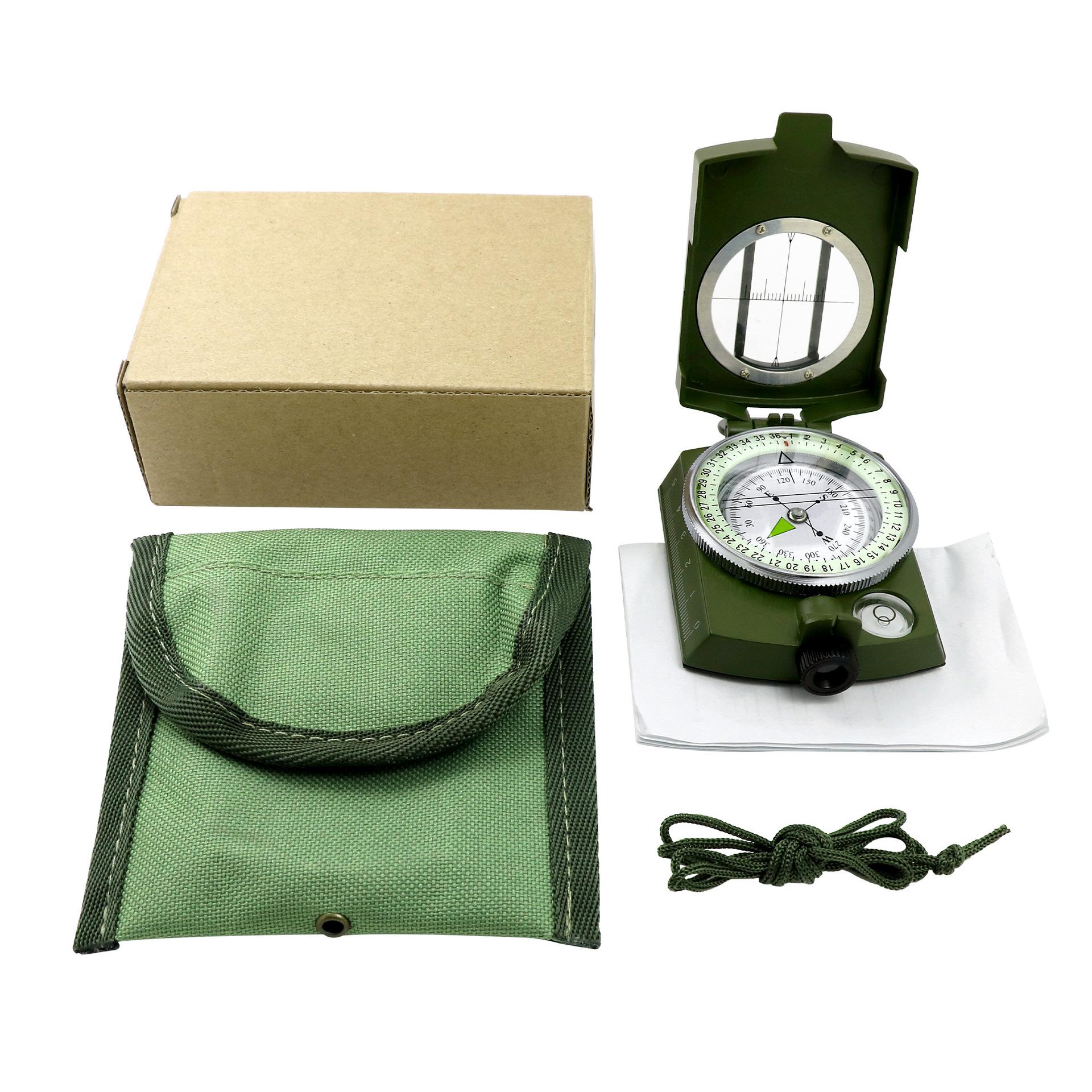 Multifunctional Tactical Survival Compass, Waterproof & Impact Resistant, Lensatic Sighting Compass for Hiking