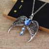 Blue Artificial Gemstone Crown Necklace, Lost Crown, Magic Academy Movie Jewelry Gift