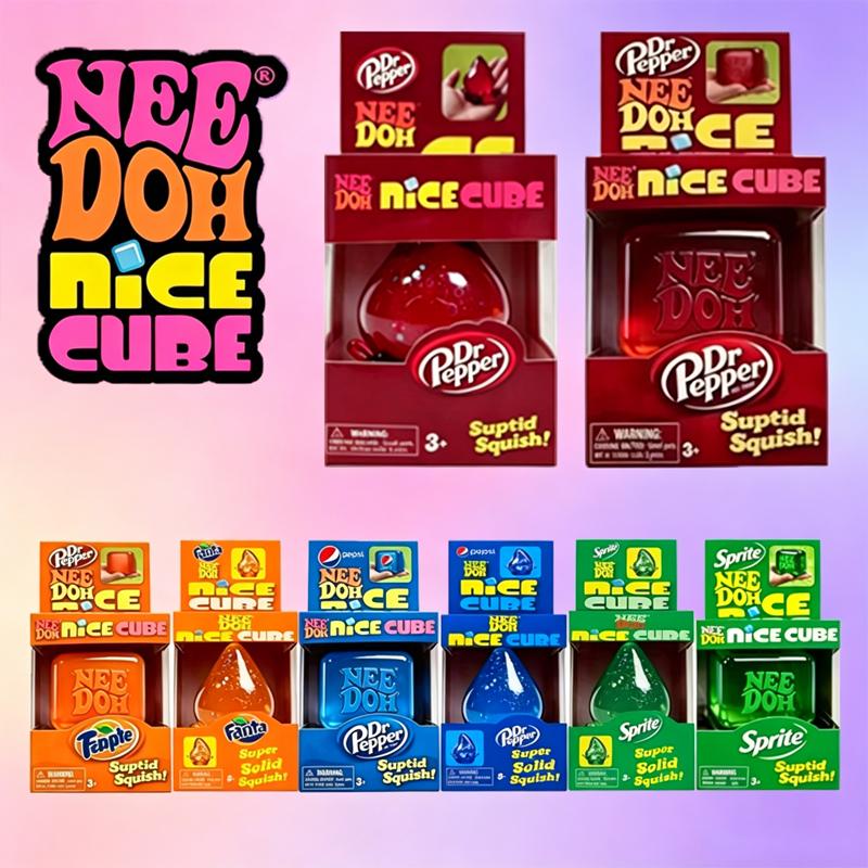 2026 Schylling Needoh Nice Sensory Squeezing Toy model Cube for Stress Relief and Squishy Toy for Pinching and Playing