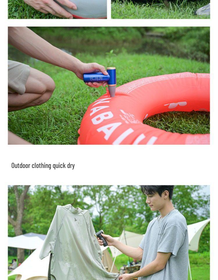 Kica Second Gen Handheld Rechargeable Turbine Fan - Portable Mini for Outdoor Use