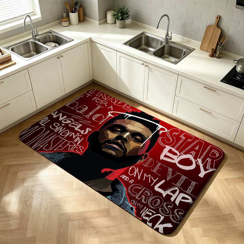 The Weeknd XO Singer Shower Room Absorbent Small Floor Mat Soft Comfortable Decorative Foot Mat