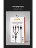 3-in-1 66W Fast Charging Cable for Apple/Android, 6A Aluminum Alloy Braided.