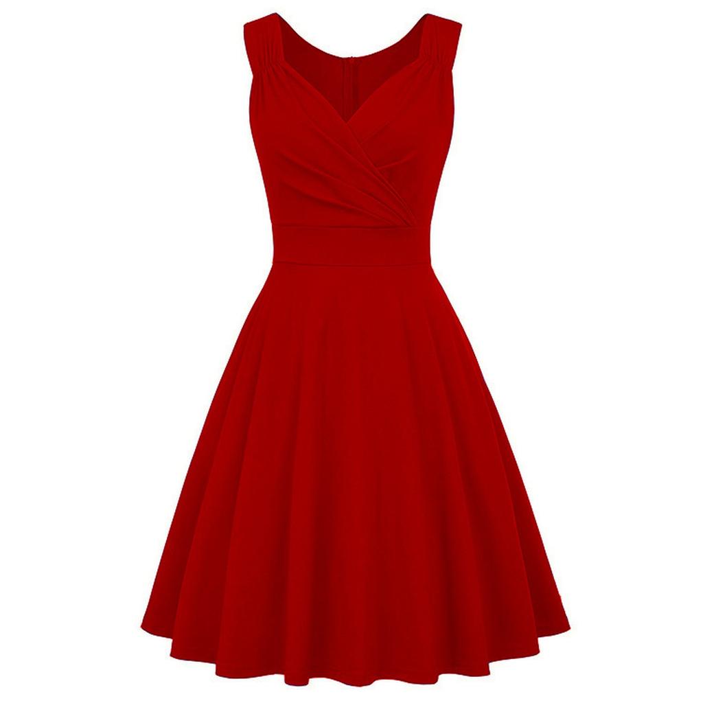 Women's Dress Casual Flowy Dresses  R-neck Vocation Boho Beach Sundress